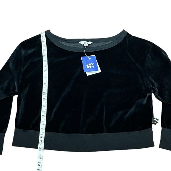 JoyLab Women’s Black Oversized Velour Sweatshirt, Size L, NWT - Picture 6 of 7